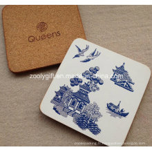 Logo personnalisé et design Cork Coaster Cork Cup Pad